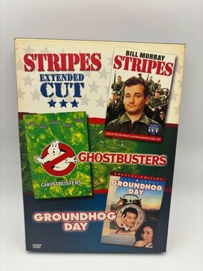 Bill Murray 3 Movie DVD Set Ghostbusters Groundhog Day Stripes Extended Cut